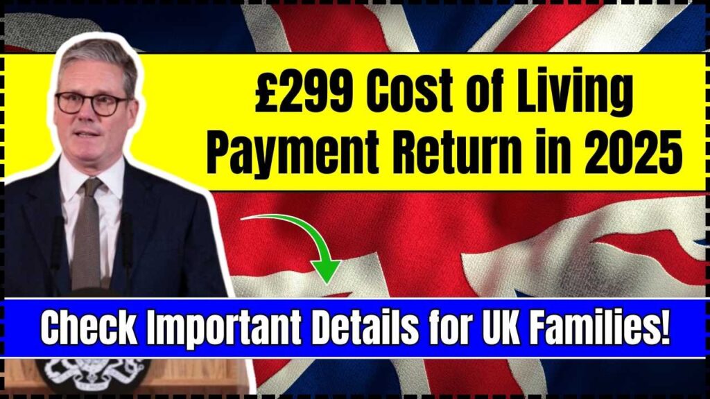 £299 Cost of Living Payment Return in 2025